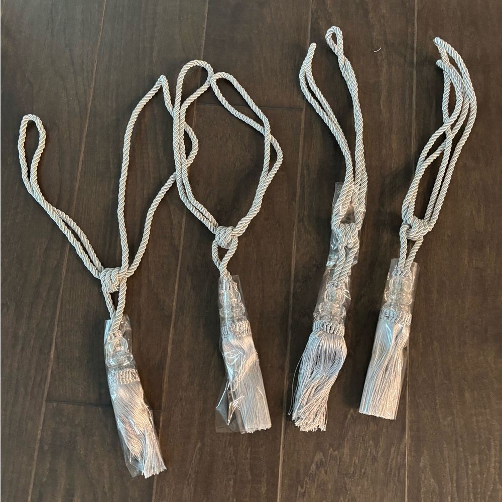 Elegant Silver Curtain Tiebacks
